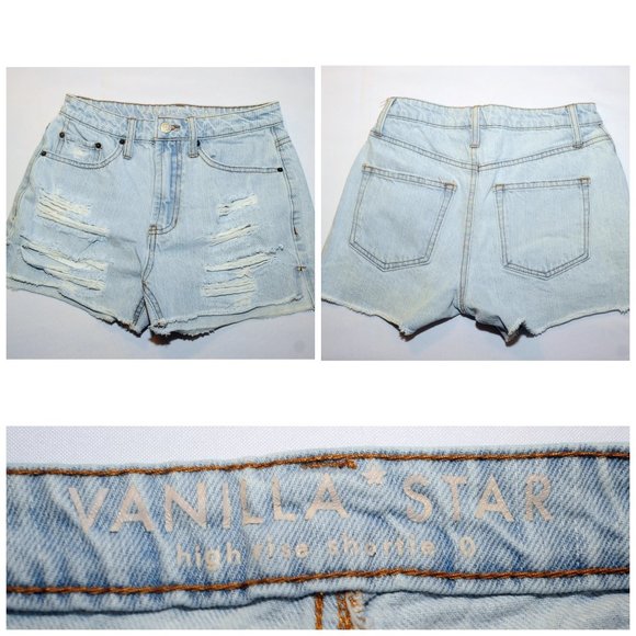 Womens/Jr Girls Denim & Cotton Short Lot of 5 Size 0/3 Garage Vanilla Star Shein - Picture 6 of 10